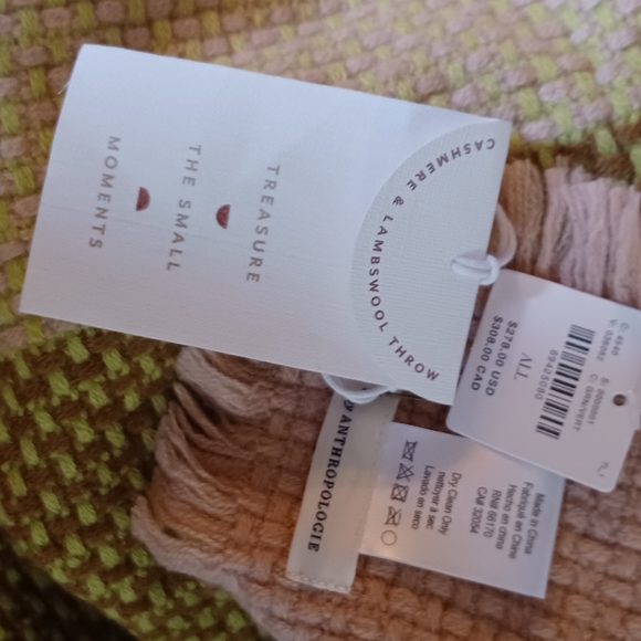Anthropologie Cashmere & Lambswool Throw, NWT - Picture 8 of 11